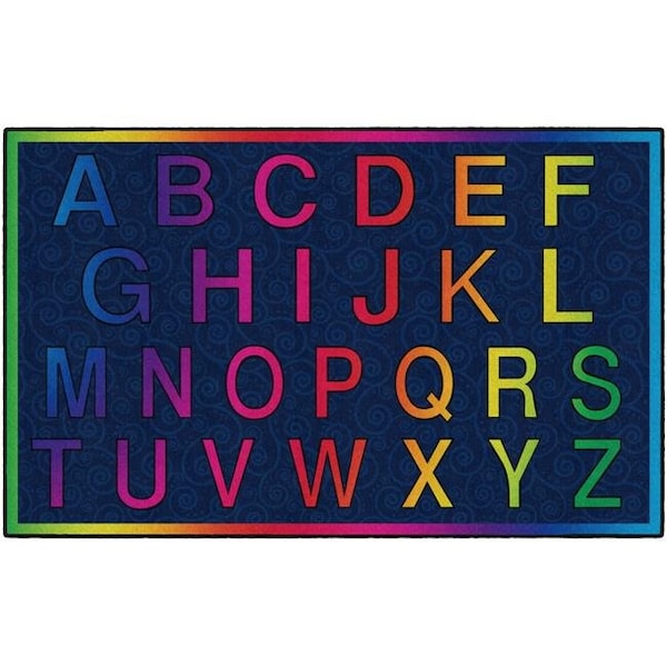 Flagship Carpets Flagship Carpets CE488-28W 5 x 8 Cheery Alphabet Rug - Rectangle CE488-28W - main